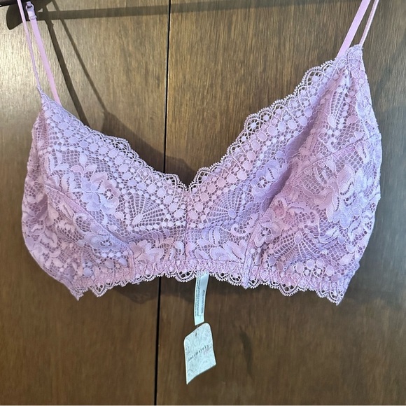 Free People Maya Lace Multiway Bralette Candied Lilac Light Pink Purple XL NWT - Picture 5 of 13